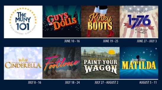 The 101st season of the Muny with dates