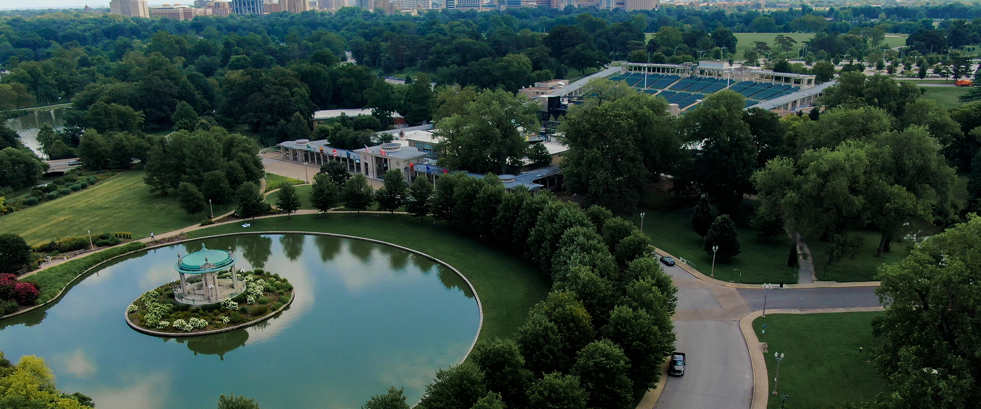 Muny and Forest Park drone shot