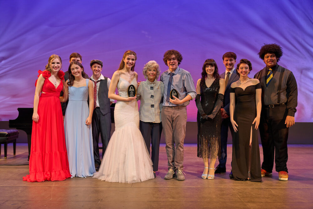  2022 St. Louis High School Musical Theatre Awards Best Actor and Actress Nominees at Awards Ceremony with Sponsor Carol B. Loeb