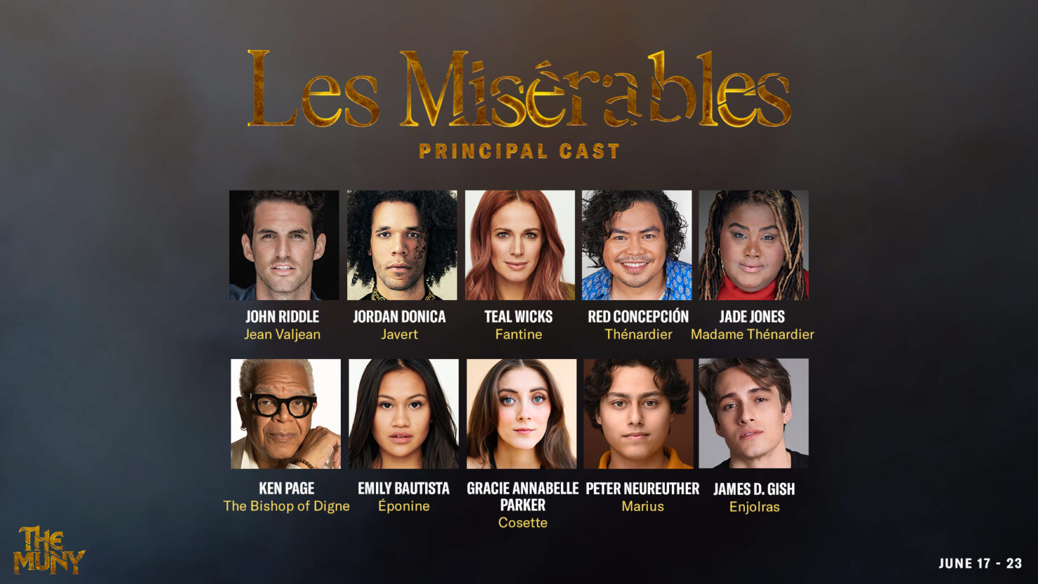 The Muny Announces Principal Cast for Season-Opening Production of 'Les ...